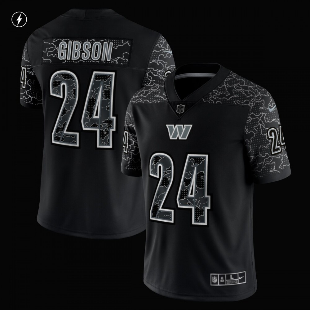Antonio Gibson Washington Commanders Nike RFLCTV Limited Jersey - Black-GridironStore